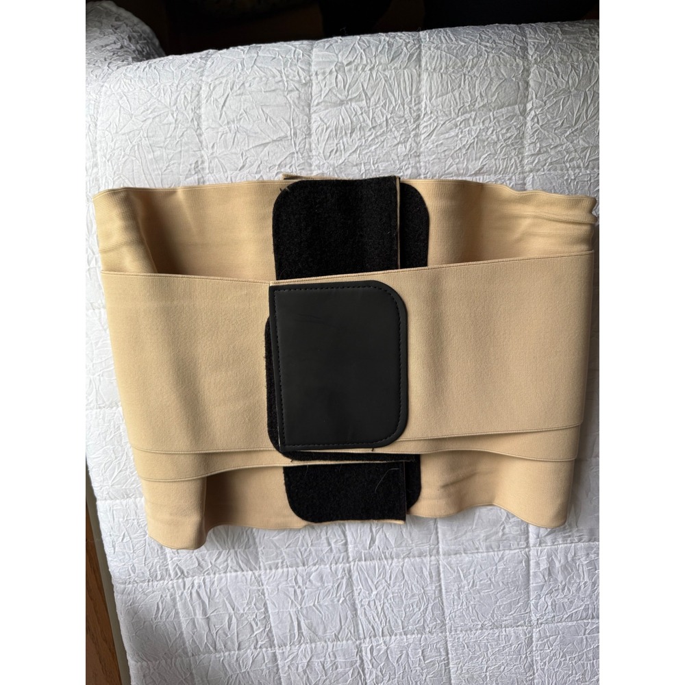 Postpartum Belly Wrap Waist Trainer 3-in-1 Recovery Belt Tan Size Medium